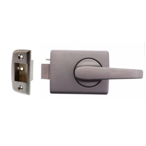LOCKWOOD 002-4 LEVER DEADLATCH (OPEN OUT) SATIN CHROME 1 LOCKWOOD 002-4 LEVER DEADLATCH (OPEN OUT) SATIN CHROME