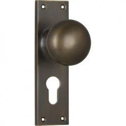 TRADCO VICTORIAN KNOB ON PLATE Handles & Hardware