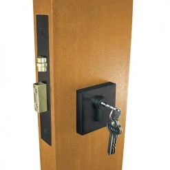 ZANDA MATT BLACK SQUARE ROLLER LOCK KIT Entrance Sets