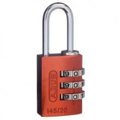 ABUS 3-WHEEL 20MM COMBINATION ALUMINIUM PADLOCK 145/20 VARIOUS COLOURS