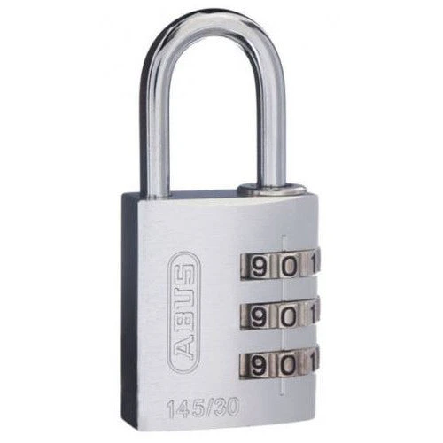 ABUS 3-WHEEL 30MM COMBINATION ALUMINIUM PADLOCK 145/30 VARIOUS COLOURS 6 ABUS 3-WHEEL 30MM COMBINATION ALUMINIUM PADLOCK 145/30 VARIOUS COLOURS