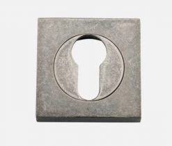 Tradco Restoration Hardware IVER ESCUTCHEONS EURO FORGED SQUARE