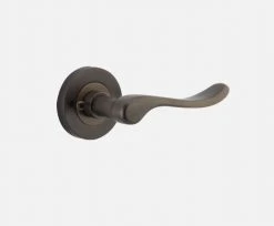 IVER DOOR LEVER STIRLING ROUND ROSE BACKPLATE Door Handles & Levers