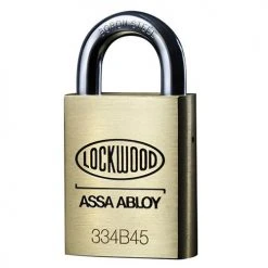 LOCKWOOD HIGH SECURITY 334 SERIES BRASS PADLOCK
