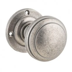 TRADCO DOOR KNOB MILTON ROUND ROSE PAIR