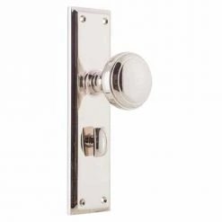 TRADCO MILTON DOOR KNOB ON PLATE