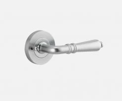 IVER DOOR LEVER SARLAT ROUND ROSE PAIR Door Handles & Levers