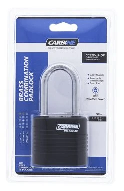 CARBINE WEATHER RESISTANT COMBINATION PADLOCK CC52 (51MM SHACKLE)