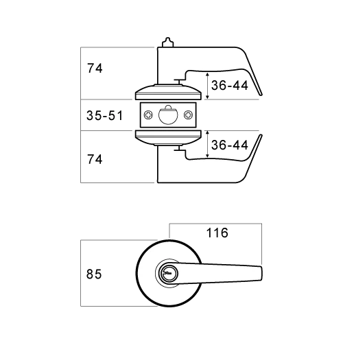 Locking Solutions BRAVA EV SERIES COMMERCIAL LEVER SET (DDA COMPLIANT) 2 Locking Solutions BRAVA EV SERIES COMMERCIAL LEVER SET (DDA COMPLIANT)