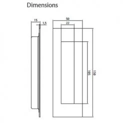 LOCKWOOD FP2 FLUSH PULL 150MM X 50MM 5 LOCKWOOD FP2 FLUSH PULL 150MM X 50MM