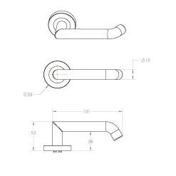 MADINOZ URBAN ROUND ROSE LEVERSET MDZ L82T