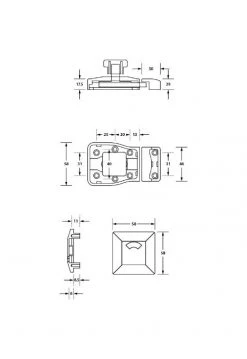 METLAM SLIDE INDICATOR BOLT - MODA LOCK Toilet & Partition Hardware