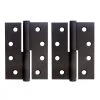Hinges & Magnets TRIO MATT BLACK LIFT OFF HINGE (PAIR) 100MM X 75MM X 2.5MM