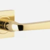 IVER DOOR LEVER ANNECY SQUARE ROSE BACKPLATE Door Handles & Levers