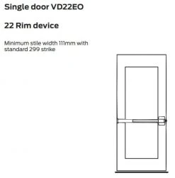 VON DUPRIN 22 SERIES RIM EXIT DEVICE