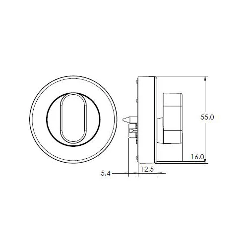 Handles & Hardware LOCKWOOD VELOCITY OVAL TURNKNOB VSR7 3 Handles & Hardware LOCKWOOD VELOCITY OVAL TURNKNOB VSR7