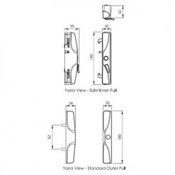 AUSTRAL YARRA VIEW SLIM SLIDING DOOR LOCK