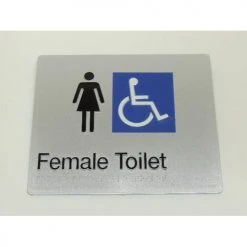 Tim The Sign Man Toilet & Shower Signage FEMALE DISABLED TOILET SIGN