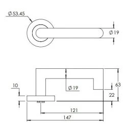 MADINOZ URBAN ROUND ROSE LEVERSET MDZ L81T