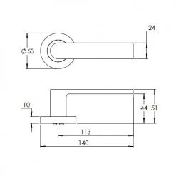 MADINOZ VISION ROUND ROSE LEVERSET MDZ888-14 Handles & Hardware 5 MADINOZ VISION ROUND ROSE LEVERSET MDZ888-14 Handles & Hardware