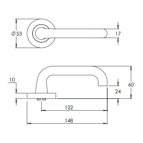 MADINOZ VISION ROUND ROSE LEVERSET MDZ888-18 Handles & Hardware 3 MADINOZ VISION ROUND ROSE LEVERSET MDZ888-18 Handles & Hardware