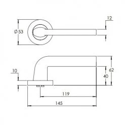MADINOZ VISION ROUND ROSE LEVERSET MDZ888-1 Handles & Hardware