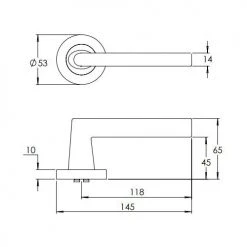 Handles & Hardware MADINOZ VISION ROUND ROSE LEVERSET MDZ888-8